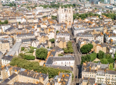 vue aérienne de nantes