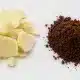 beurre de cacao ivoire et cacao en poudre brun issus de la même fève